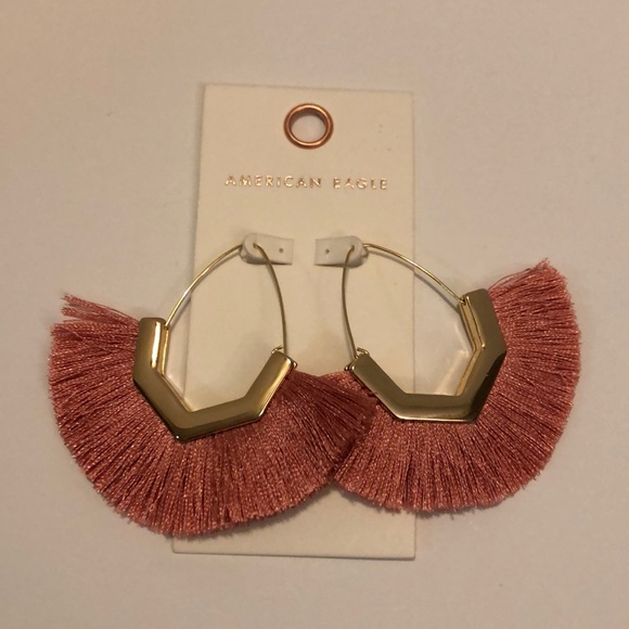 American Eagle Outfitters Jewelry - Pink Tassel Earrings